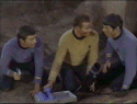 Kirk'n'Spock share a tender moment